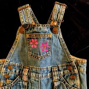 Hand painted children’s overalls size 6-12 months